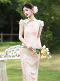 Damask Pink Slim-Fit Modern Cheongsam