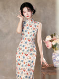 Rita Floral Sleeveless Cheongsam
