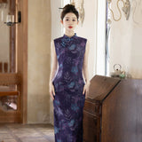 Adelaide Ember Purple Slim-Fit Cheongsam