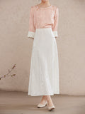 Gwen Pearl White A-Line Cheongsam Skirt