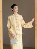 Matriarch Ginger Yellow Relaxed Fit Cheongsam Top