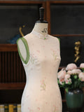Iris Silk Floral Cheongsam Dress