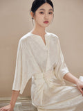 Sura Cheongsam Dress White Polyester