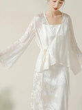 Thalia White Outer Coat Cheongsam Top