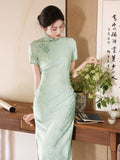 Hana Green Breathable Cheongsam Dress