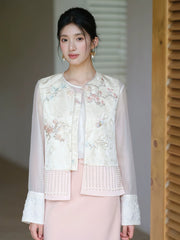 Nita Jacquard Embroidered Cheongsam Vest