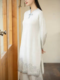 Odette 2-Piece Wool Knitted Cheongsam Set