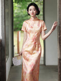 Onyx Orange Lightweight Cheongsam Dress