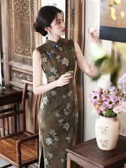 Giselle Sandalwood Vintage Cheongsam Dress