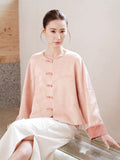 Cora Light Pink Jacquard Cheongsam Top