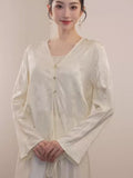 Lotus Light Beige Jacquard Cheongsam Jacket