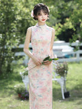 Evangeline Pink Slim-Fit Cheongsam Dress