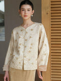 Wilhelma 2-Piece Embroidered Jacquard Cheongsam Set
