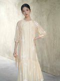 Azalea Lyocell Embroidered Cheongsam Dress