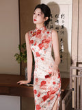 Anya Red Jacquard Cheongsam Dress