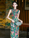 Clematis Jacquard Cheongsam Dress