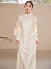 Haute Apricot Minimalist Cheongsam Dress