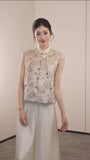 Nadine Lilac Jacquard Cheongsam Top