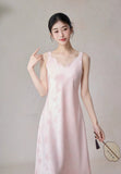 Jacqueline Pink Jacquard Cheongsam Dress