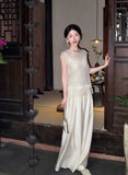 Sana 2-Piece Beaded Tencel Cheongsam Set