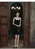 Elspeth Color-Blocked Retro Cheongsam Dress