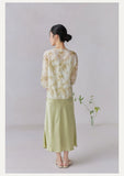 Moderato Green Cheongsam Top