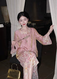 Rowena 2-Piece Lace Jacquard Cheongsam Set