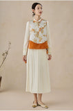 Pinnacle Orange Vest Modern Cheongsam