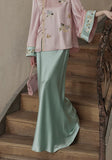Belladonna 2-Piece Embroidered Acetate Cheongsam Set