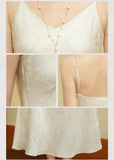 Unakite Beige Sequin Embroidered Cheongsam Top