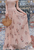 Monarch Gradient Floral Pleated Cheongsam Skirt