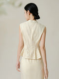 Lily 2-Piece Lace Sleeveless Cheongsam Set