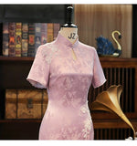 Winifred Pink Polyester Cheongsam Dress