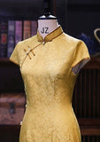 Larkspur Silk Modern Cheongsam Dress