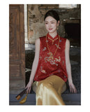 Ella 2-Piece Embroidered Jacquard Cheongsam Set