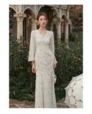 Emma Floral Embroidered Cheongsam Dress