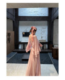 Eden 2-Piece Chiffon Ruffled Cheongsam Set