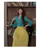 Marigold 2-Piece High-Cotton Cheongsam Set