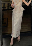 Aurora 2-Piece Linen Embroidered Cheongsam Set