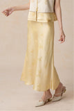 Canvas 2-Piece Light Yellow Jacquard Cheongsam Top