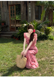 Lavinia Gradient Gold Print Cheongsam Dress