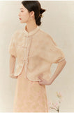 Peridot Pink Jacquard Cheongsam Dress