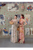 Persephone Floral Print Cotton Cheongsam Dress