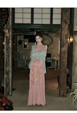 Stardust Silk Jacquard Cheongsam Dress