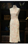 Hematite Silk Floral Cheongsam Dress
