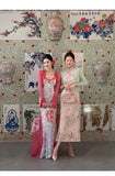 Elle Gradient Floral Lace Cheongsam Dress