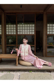 Willow 2-Piece Lace Satin Cheongsam Set