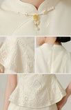 Lily 2-Piece Lace Sleeveless Cheongsam Set