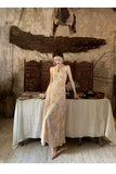 Shimmer Gradient Floral Cheongsam Dress