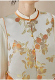 Pinnacle Orange Vest Modern Cheongsam
